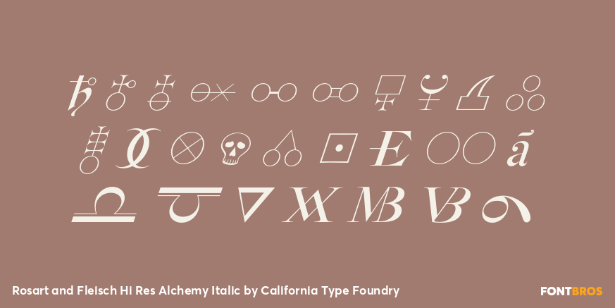 Rosart and Fleisch Hi Res Alchemy Italic Font Poster #1