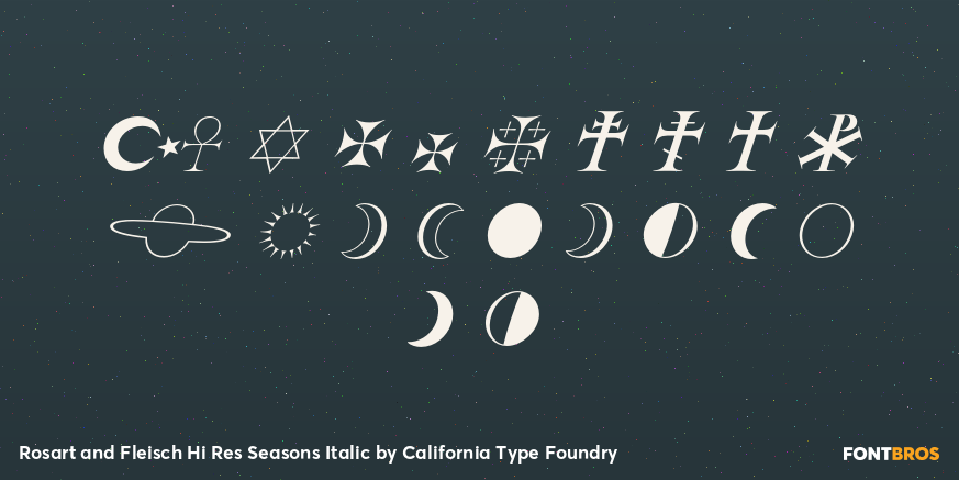 Rosart and Fleisch Hi Res Seasons Italic Font Poster #1