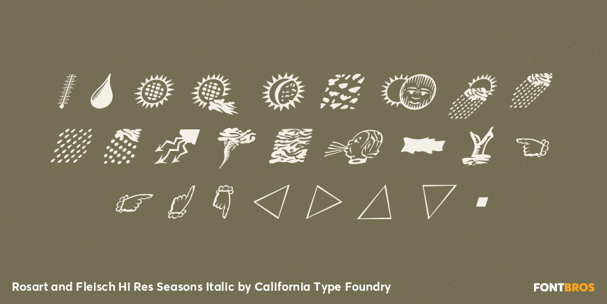 Rosart and Fleisch Hi Res Seasons Italic Font Poster #1