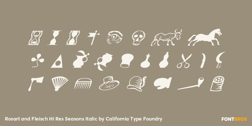 Rosart and Fleisch Hi Res Seasons Italic Font Poster #1