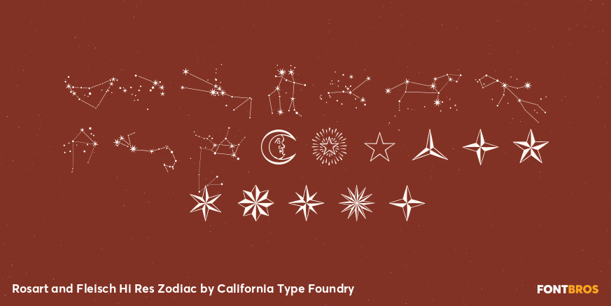 Rosart and Fleisch Hi Res Zodiac Font Poster #1