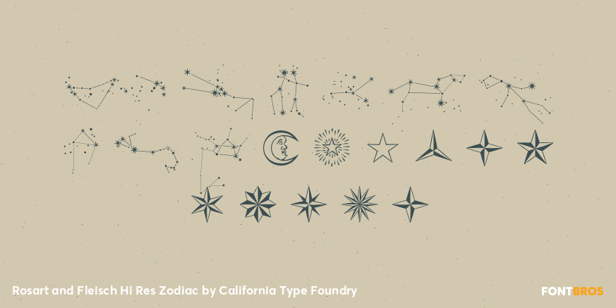 Rosart and Fleisch Hi Res Zodiac Font Poster #4