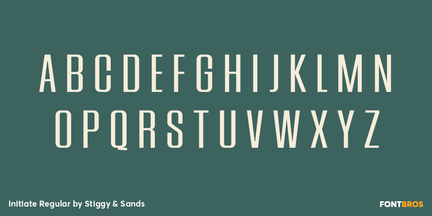 Initiate Regular Font Poster #2