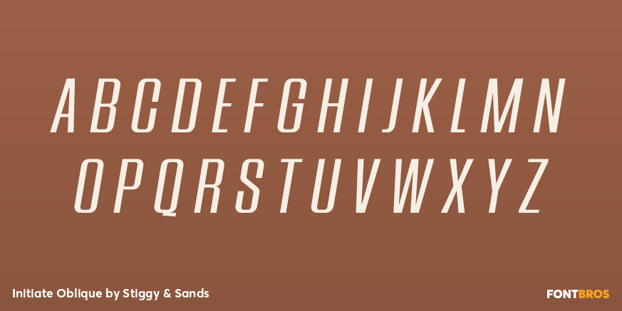 Initiate Oblique Font Poster #2