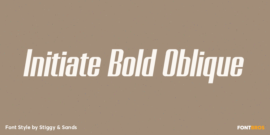 Initiate Bold Oblique Poster
