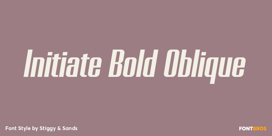 Initiate Bold Oblique Poster