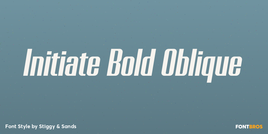 Initiate Bold Oblique Poster