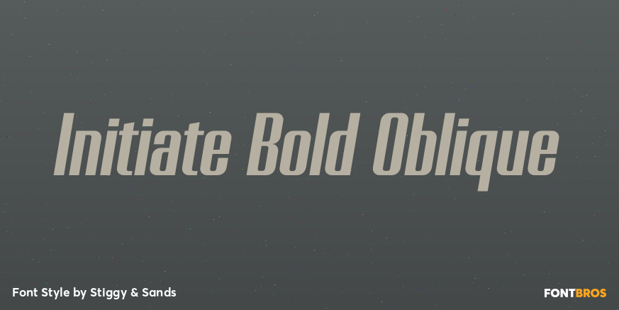 Initiate Bold Oblique Poster