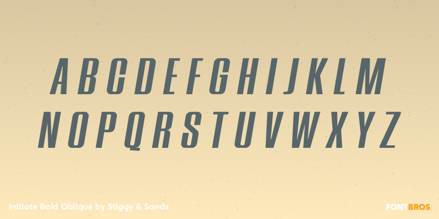 Initiate Bold Oblique Font Poster #2