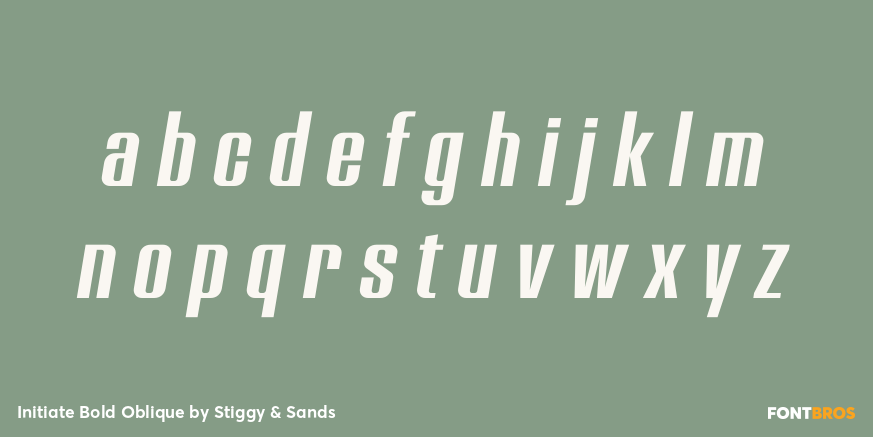 Initiate Bold Oblique Font Poster #3
