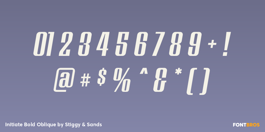 Initiate Bold Oblique Font Poster #4