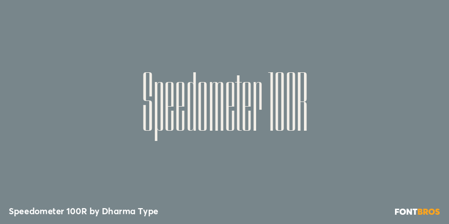 Speedometer 100R Font Poster #1