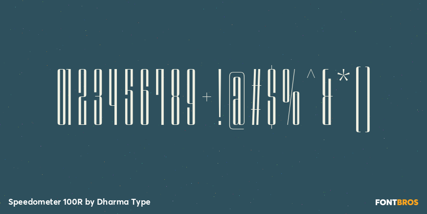 Speedometer 100R Font Poster #4