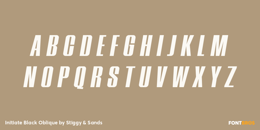 Initiate Black Oblique Font Poster #2