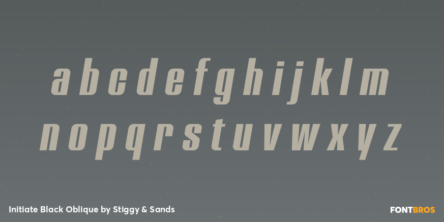 Initiate Black Oblique Font Poster #3