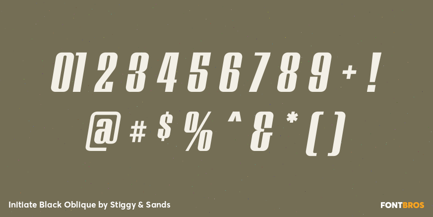 Initiate Black Oblique Font Poster #4