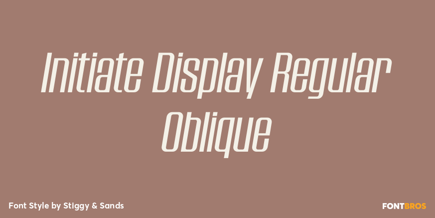Initiate Display Regular Oblique Poster