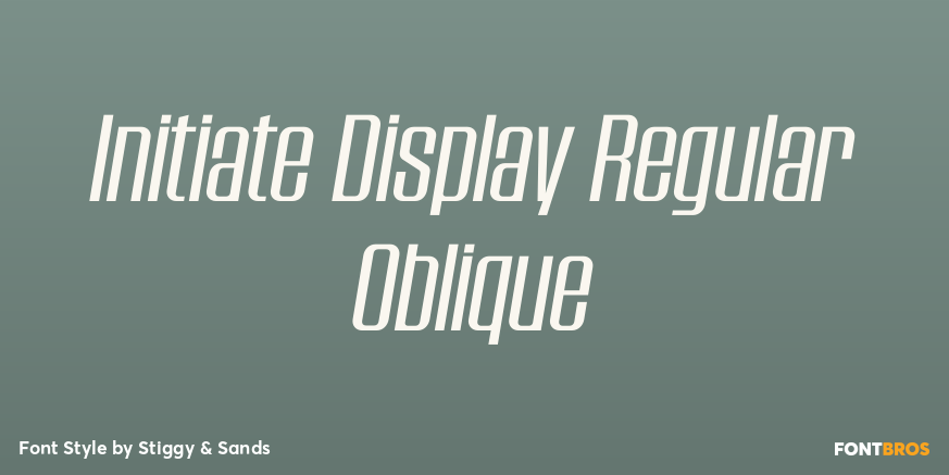 Initiate Display Regular Oblique Poster
