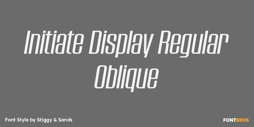 Initiate Display Regular Oblique Poster