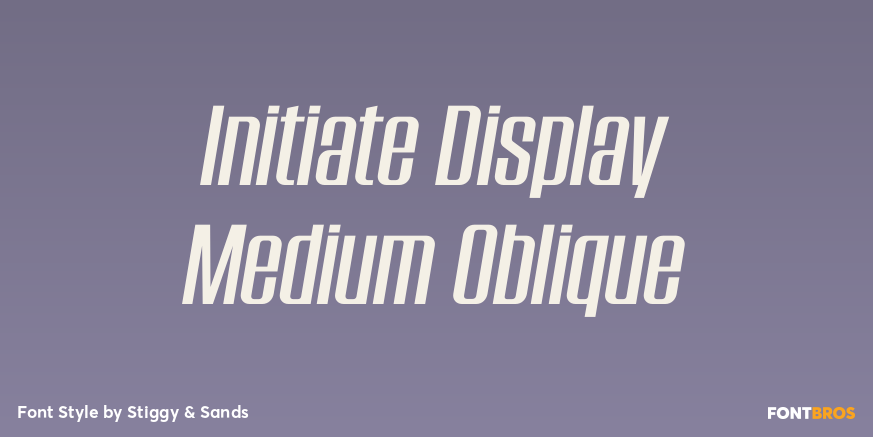 Initiate Display Medium Oblique Poster