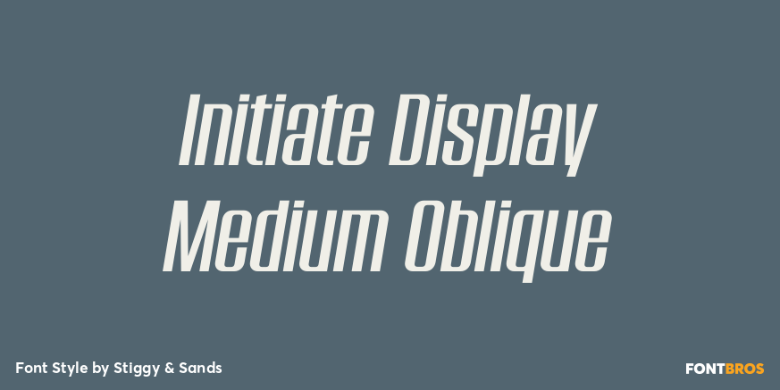 Initiate Display Medium Oblique Poster