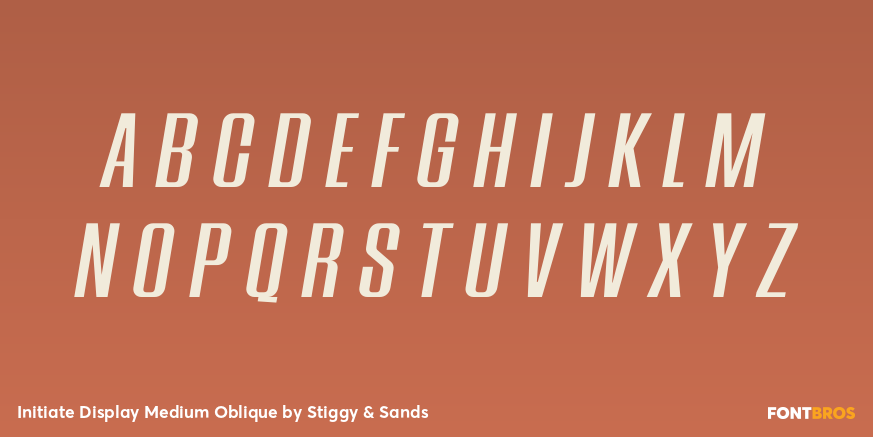 Initiate Display Medium Oblique Font Poster #2