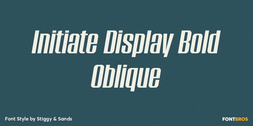 Initiate Display Bold Oblique Poster