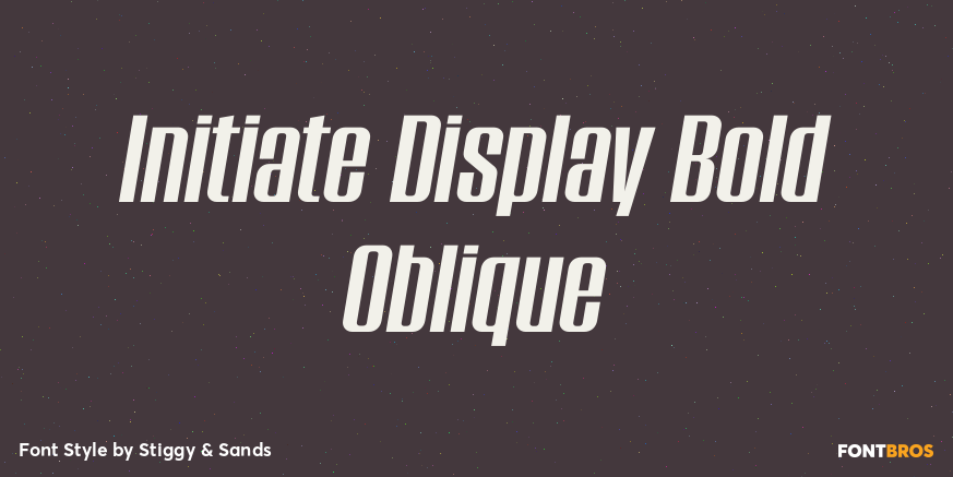 Initiate Display Bold Oblique Poster