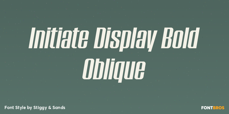 Initiate Display Bold Oblique Poster