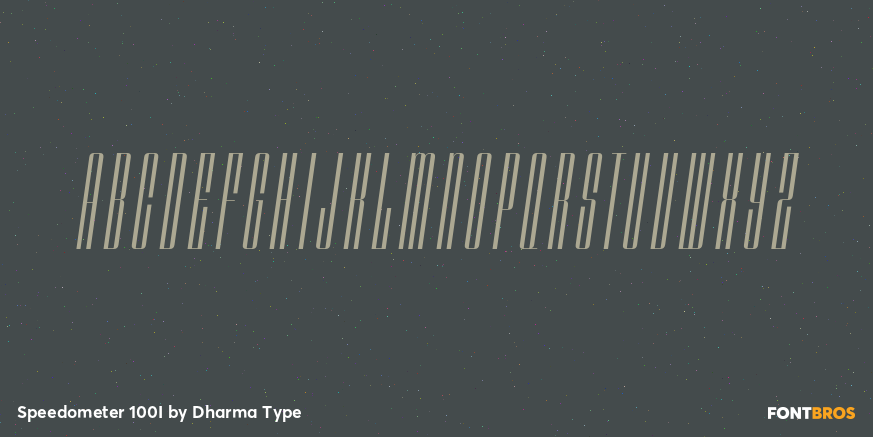 Speedometer 100I Font Poster #2