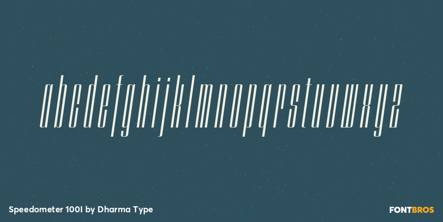 Speedometer 100I Font Poster #3