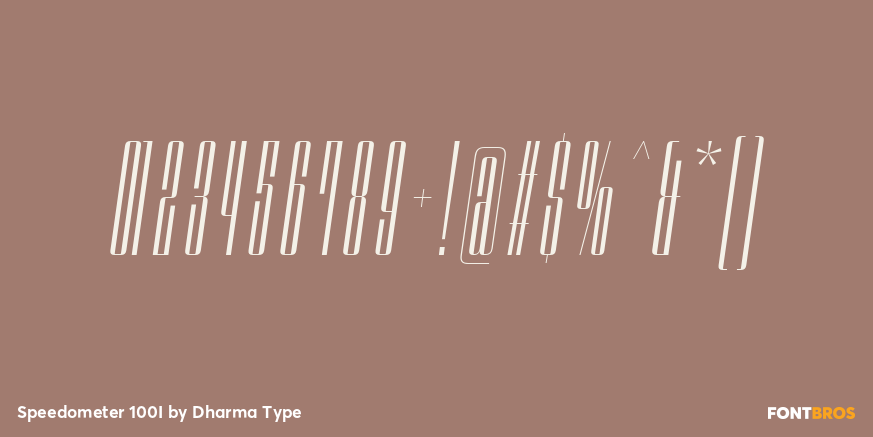 Speedometer 100I Font Poster #4