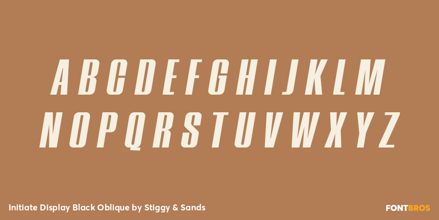 Initiate Display Black Oblique Font Poster #2