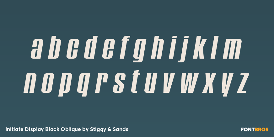 Initiate Display Black Oblique Font Poster #3