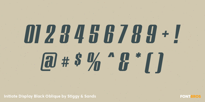 Initiate Display Black Oblique Font Poster #4