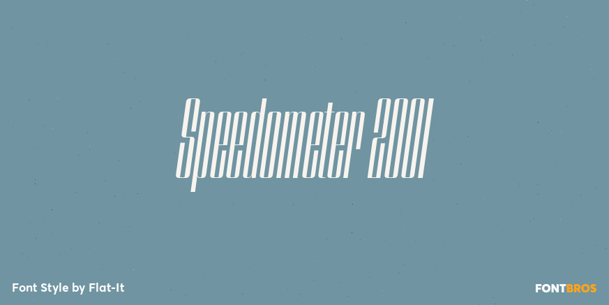 Speedometer 200I Font Poster #1