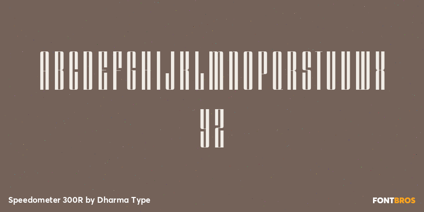 Speedometer 300R Font Poster #2