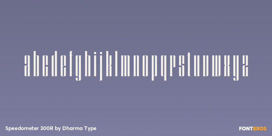 Speedometer 300R Font Poster #3