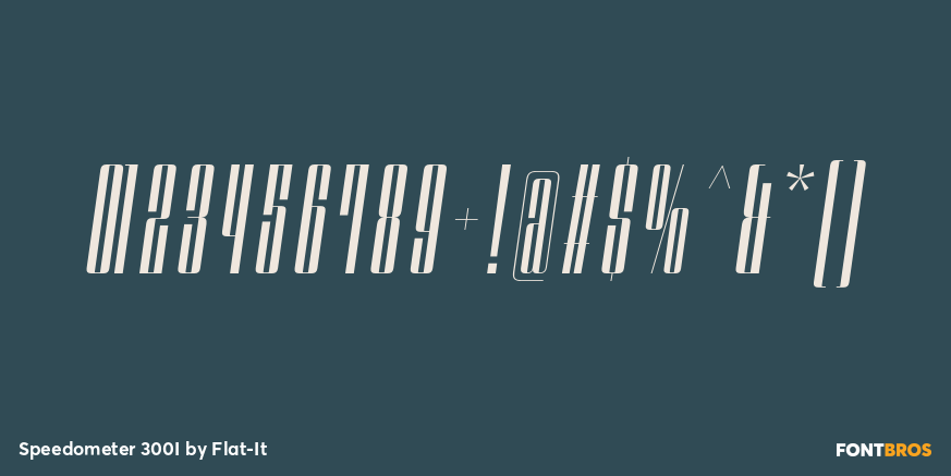 Speedometer 300I Font Poster #1