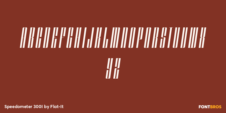Speedometer 300I Font Poster #1