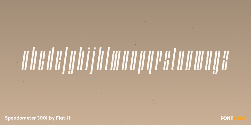 Speedometer 300I Font Poster #1