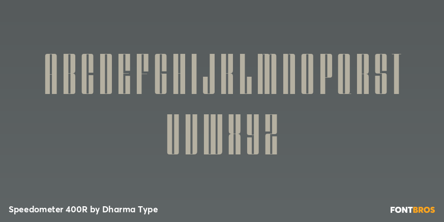 Speedometer 400R Font Poster #2