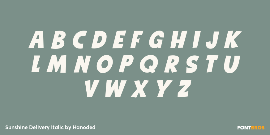 Sunshine Delivery Italic Font Poster #3