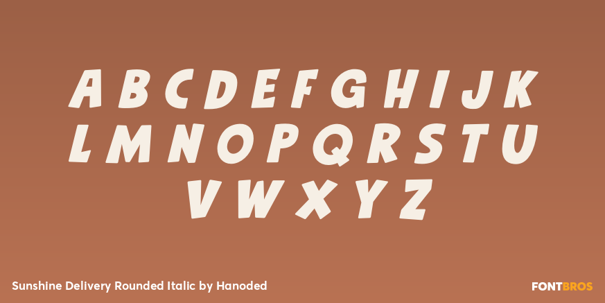 Sunshine Delivery Rounded Italic Font Poster #2