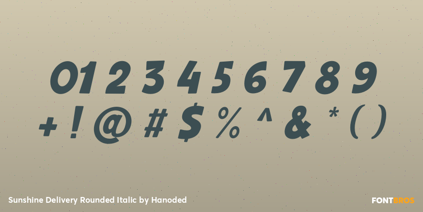 Sunshine Delivery Rounded Italic Font Poster #4