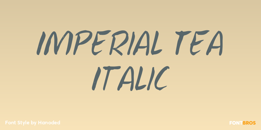 Imperial Tea Italic Poster