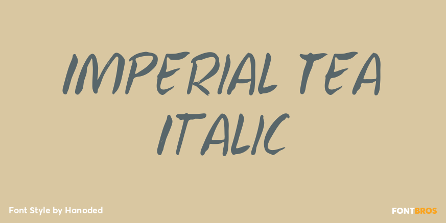 Imperial Tea Italic Poster