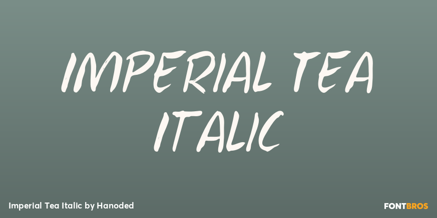 Imperial Tea Italic Poster