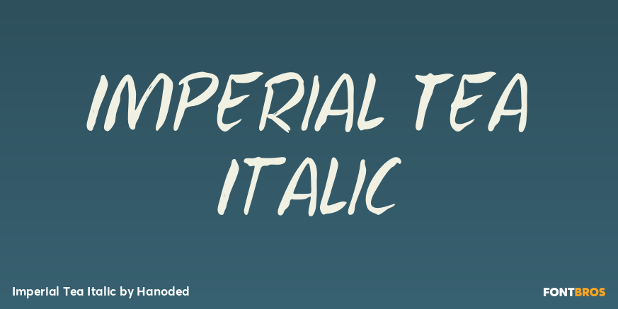 Imperial Tea Italic Poster