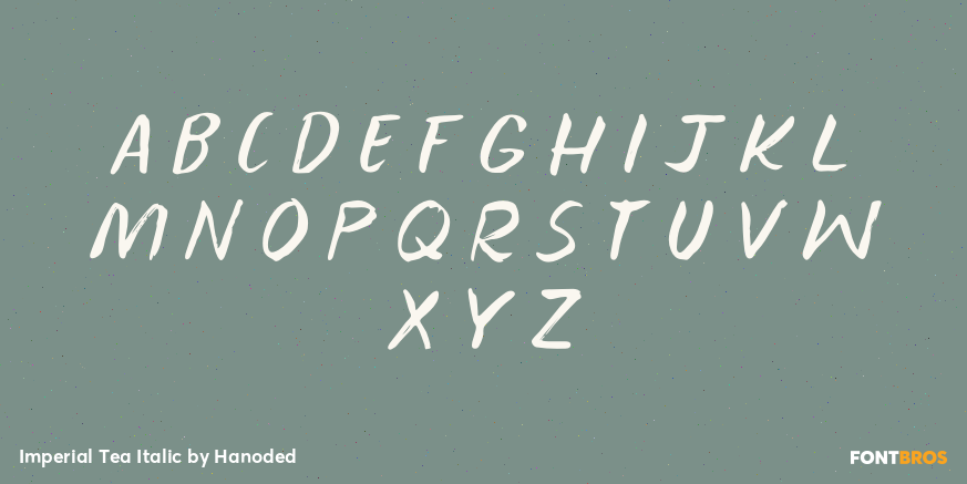 Imperial Tea Italic Font Poster #2